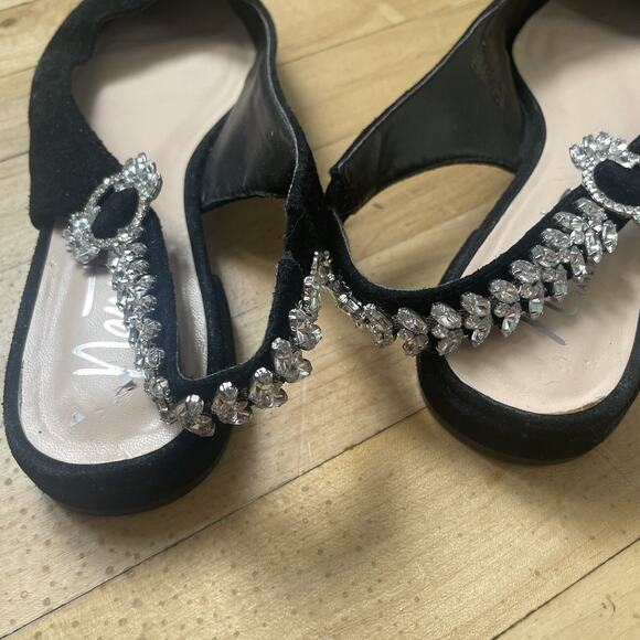 NANETTE Lepore Black Velvet Pointed Bejeweled Felicity Flats‎ Womens Size 8.5M - Picture 4 of 8